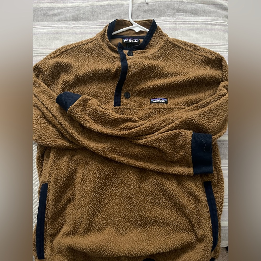 Patagonia Shearling Button Fleece Pullover - Men’s Large
